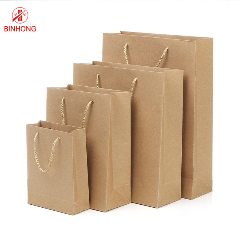 Túi Kraft tái chế 110gsm 16x6x12 '' thân thiện với môi trường