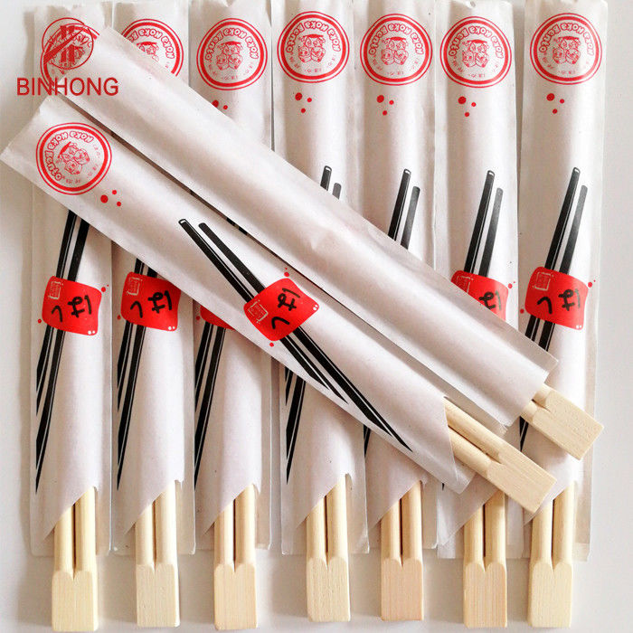 Đũa tre Trung Quốc dùng một lần 20cm với tay áo nửa giấy