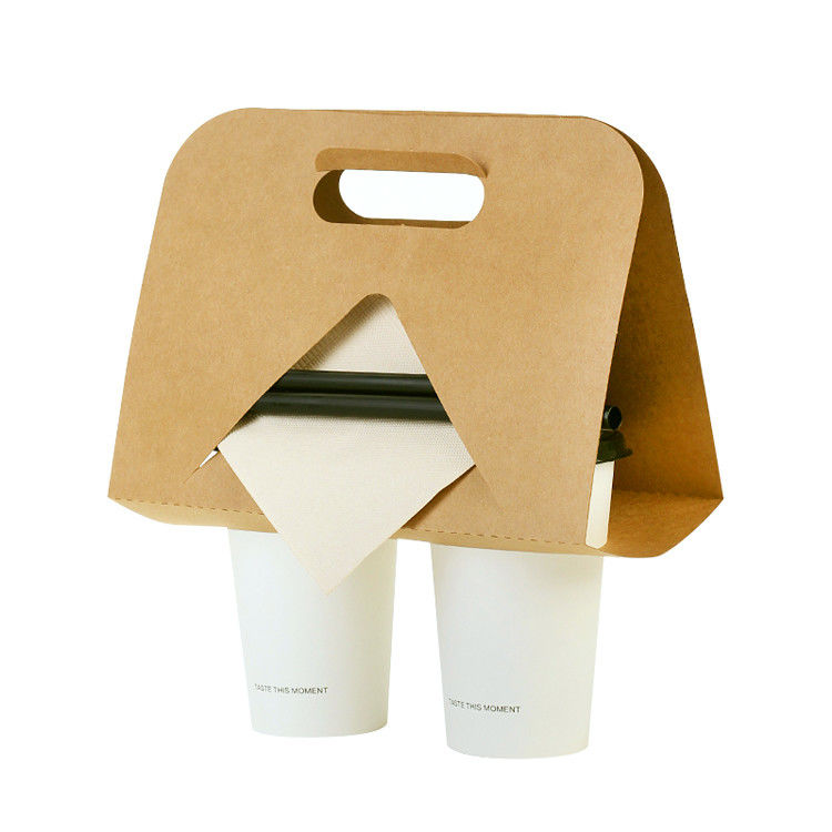 350g Kraft Single Double Cup Giá đỡ Tách cà phê Takeaway