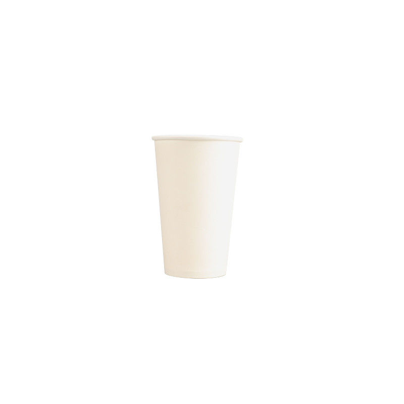12oz 60mm Đáy tường đơn Cà phê trắng Cốc giấy dùng một lần Có thể phân hủy sinh học