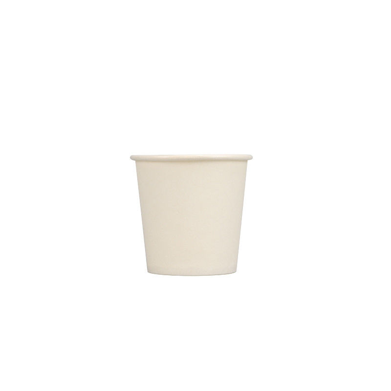 12oz 60mm Đáy tường đơn Cà phê trắng Cốc giấy dùng một lần Có thể phân hủy sinh học