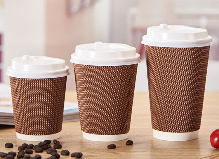 90mm Miệng Ba lớp Tách cà phê dùng một lần 16oz