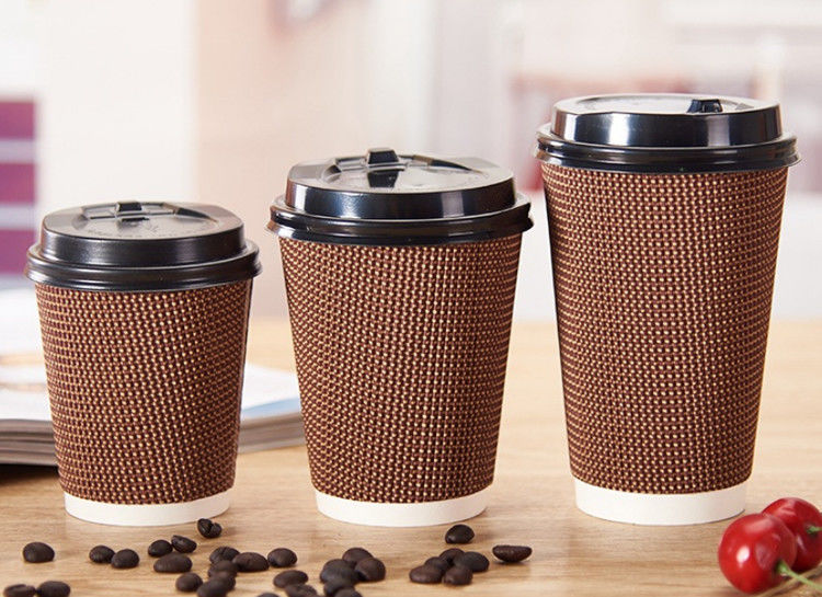90mm Miệng Ba lớp Tách cà phê dùng một lần 16oz