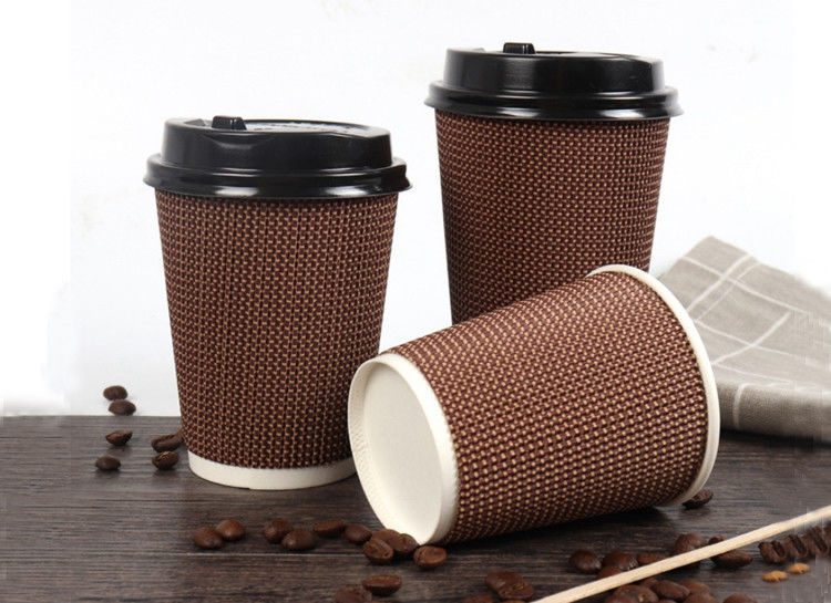90mm Miệng Ba lớp Tách cà phê dùng một lần 16oz