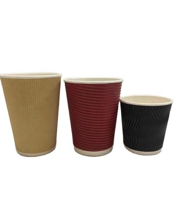 8oz Ripple Ly giấy cà phê dùng một lần có thể phân hủy sinh học