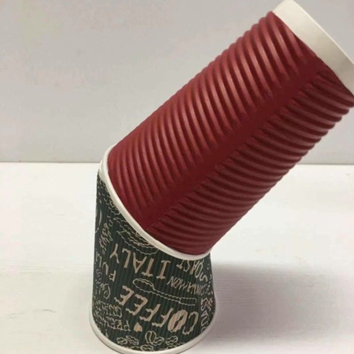 8oz Ripple Ly giấy cà phê dùng một lần có thể phân hủy sinh học
