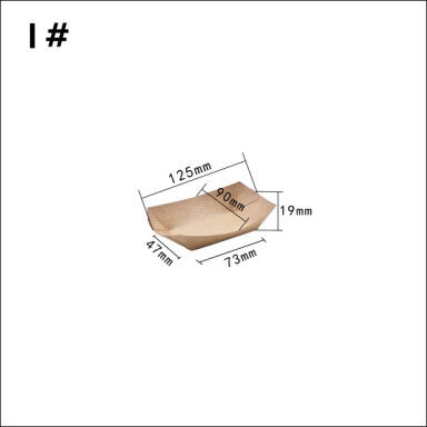 100 280 530ml Hộp đựng thuyền giấy Kraft cho hoa gạo gà