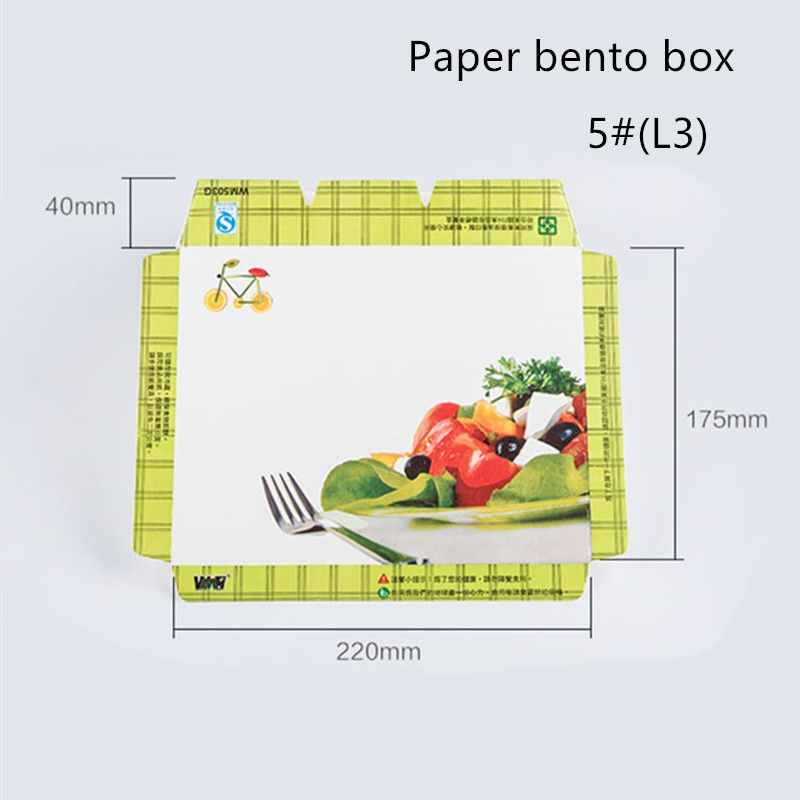 Giấy Kraft hình chữ nhật Hộp mang đi có thể phân hủy dùng một lần với nắp PET