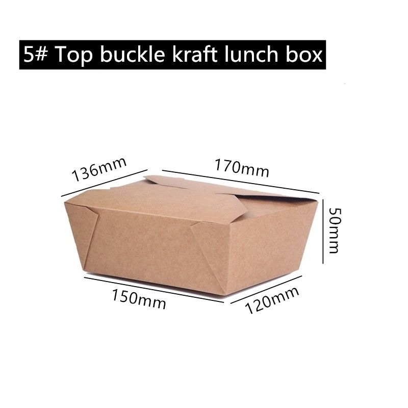 Hộp giấy Kraft nâu có thể vi sóng 800 1400 1480 2000ml