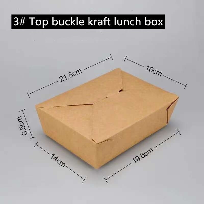 Hộp giấy Kraft nâu có thể vi sóng 800 1400 1480 2000ml