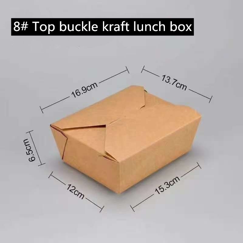 Hộp giấy Kraft nâu có thể vi sóng 800 1400 1480 2000ml