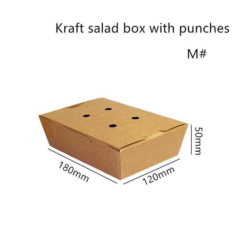Salad Giấy Kraft Mang đi Hộp Microwavable Dùng một lần với Đục