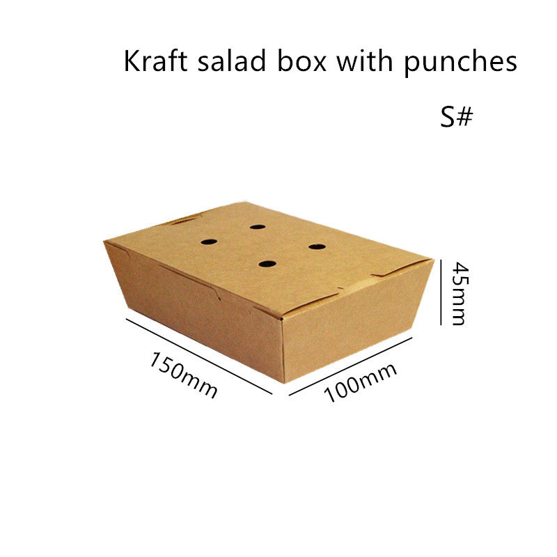 Salad Giấy Kraft Mang đi Hộp Microwavable Dùng một lần với Đục