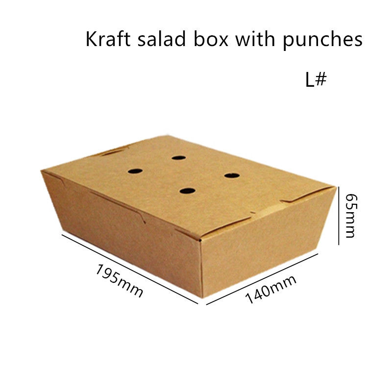 Salad Giấy Kraft Mang đi Hộp Microwavable Dùng một lần với Đục