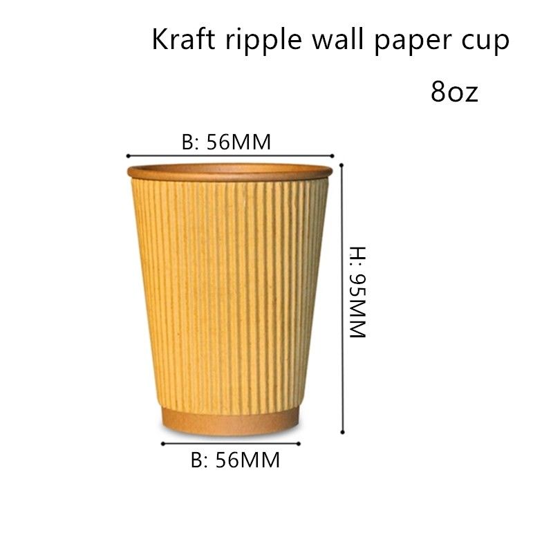Giấy Kraft sóng 300gsm Cốc uống một lần 16oz 20oz