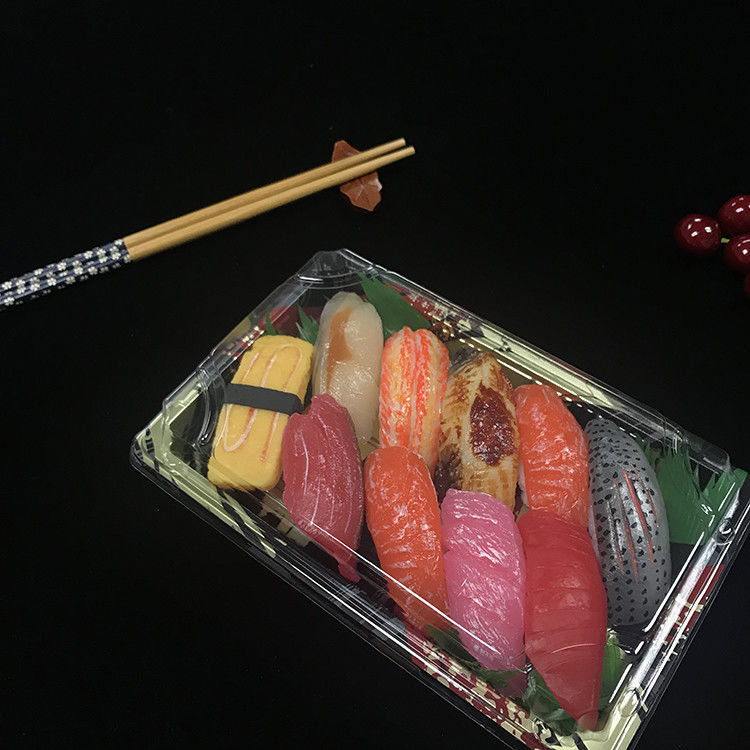 Nắp trong suốt bằng nhựa Sushi Khay đựng thực phẩm dùng một lần