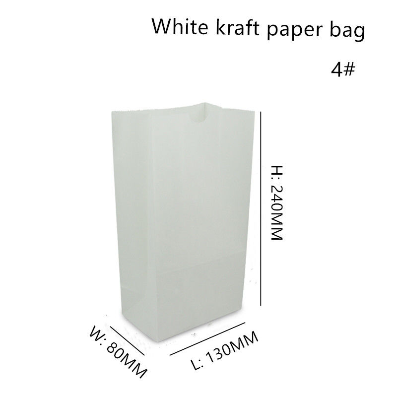 Túi đựng giấy Kraft trắng 60gsm 70gsm có thể tái chế để đóng gói thực phẩm