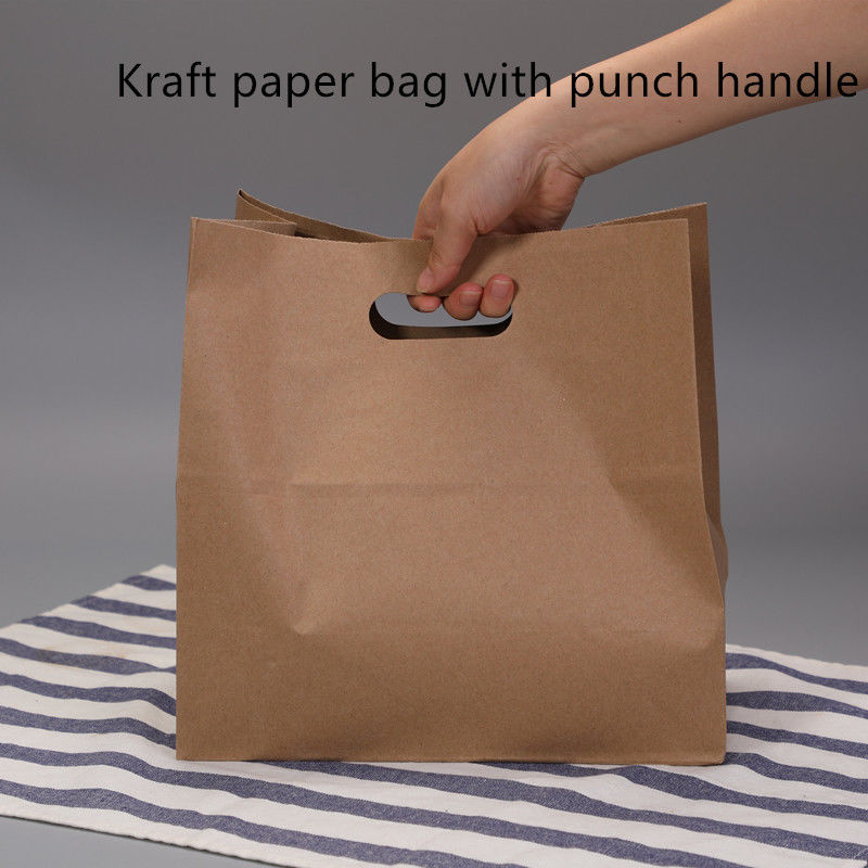 Túi giấy Kraft 80gsm 100gsm 120gsm với tay cầm cắt bế