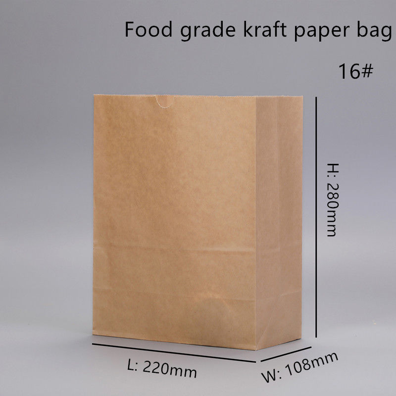 Túi bánh Kraft nâu dùng một lần có đáy vuông