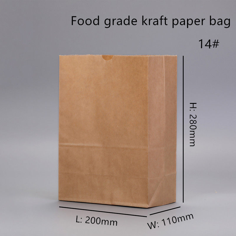 Túi bánh Kraft nâu dùng một lần có đáy vuông