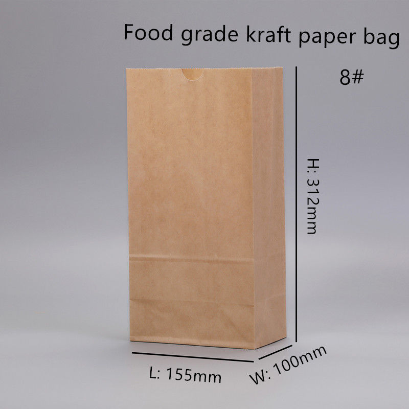 Túi bánh Kraft nâu dùng một lần có đáy vuông