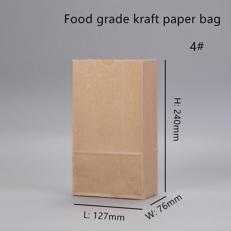 Túi bánh Kraft nâu dùng một lần có đáy vuông