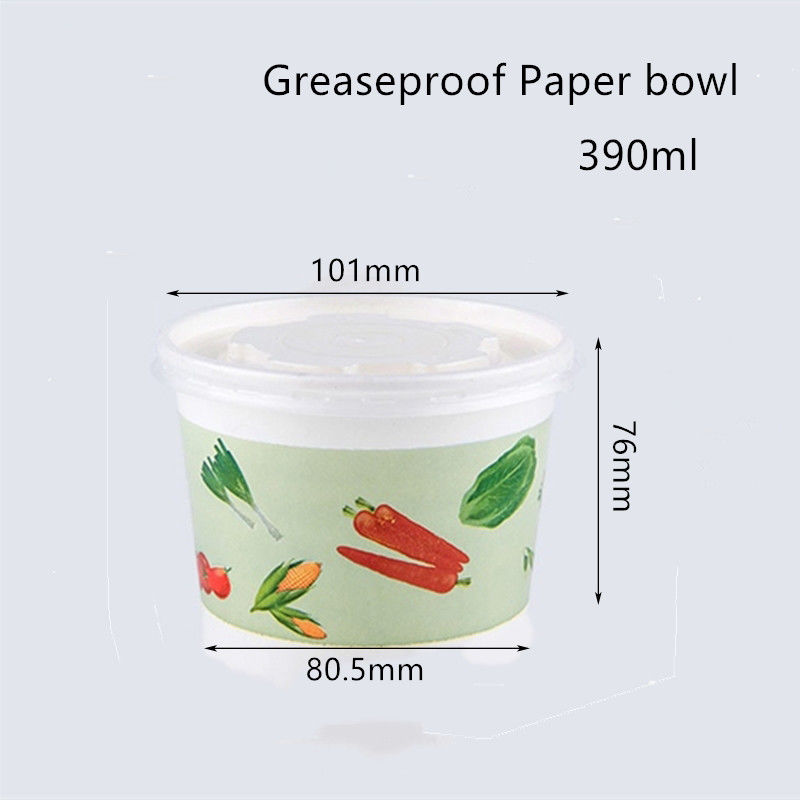 In Flexo Không thấm dầu mỡ Bát giấy dùng một lần cho súp