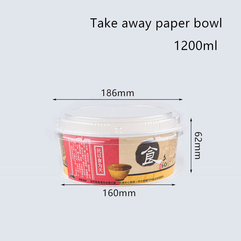 Giấy PE tráng 240gsm chống dầu mỡ Bát thức ăn nhanh