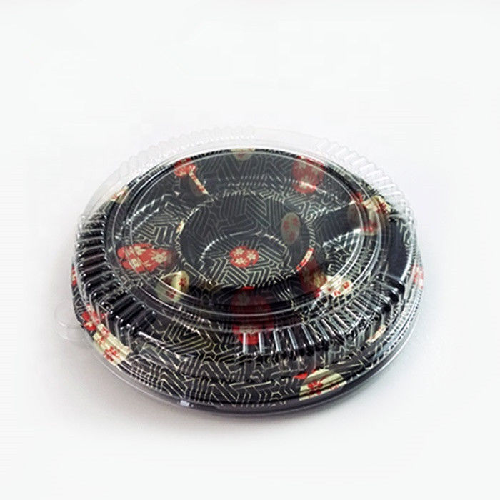 Thẻ giấy dùng một lần Biodegradable Containers Pulp Lid Food Packaging Sushi Tray