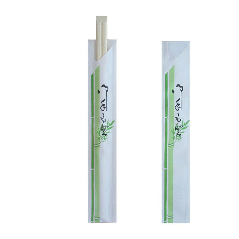 Logo tùy chỉnh Sushi Twin Tensoge Đũa tròn Giấy Opp bọc