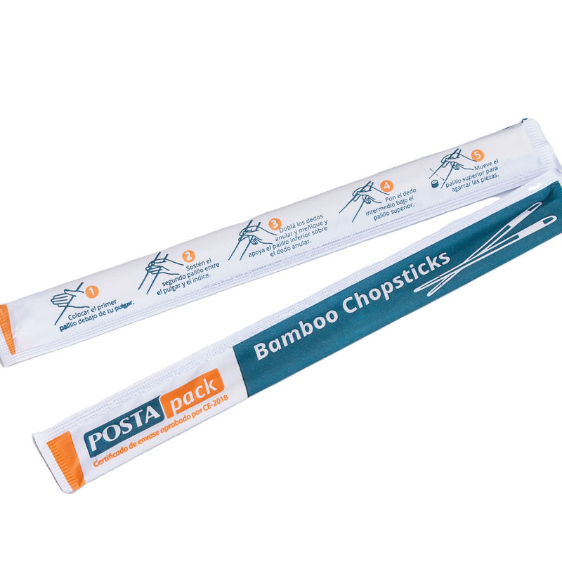 Eco Frindly Đũa tre tự nhiên Sushi Stick với gói giấy