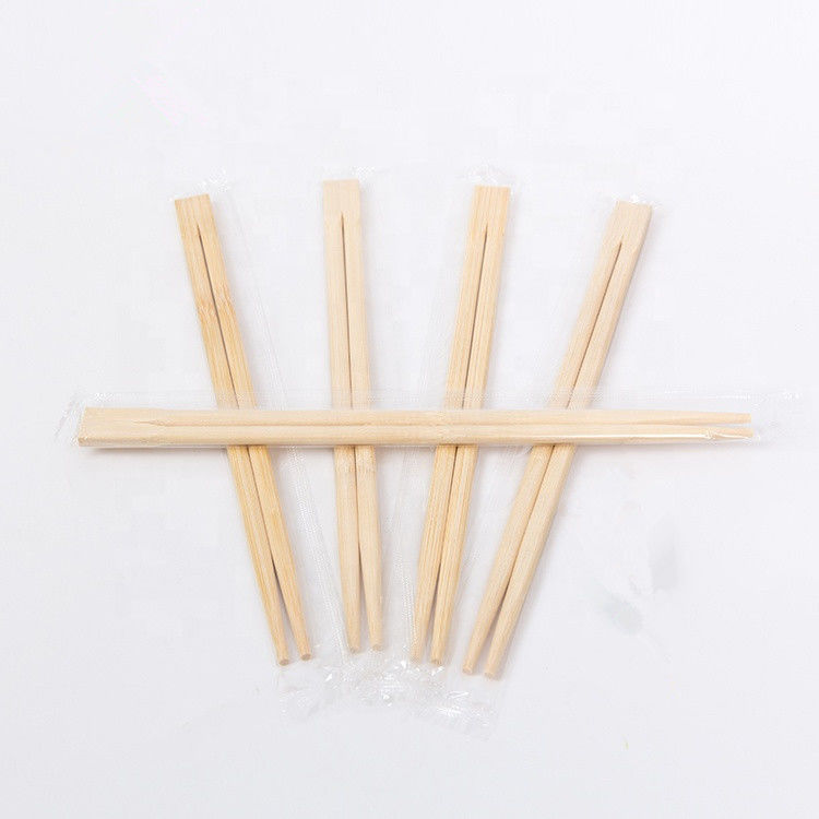 Cặp song sinh tự nhiên Trung Quốc Đũa tre dùng một lần Logo in tùy chỉnh 21cm