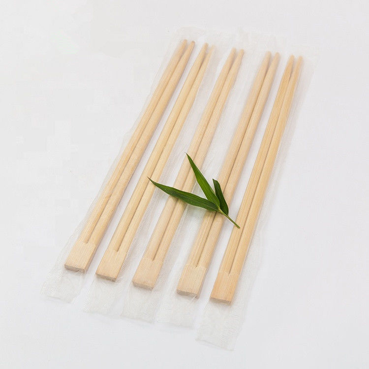 Cặp song sinh tự nhiên Trung Quốc Đũa tre dùng một lần Logo in tùy chỉnh 21cm