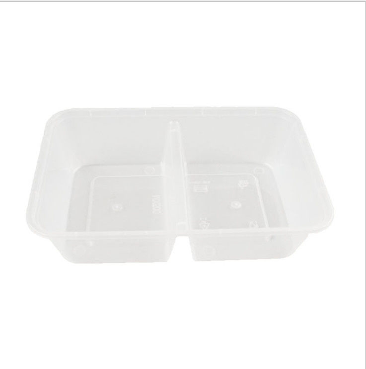 Hộp đựng thực phẩm dùng một lần 2 ngăn 500ml có nắp đậy