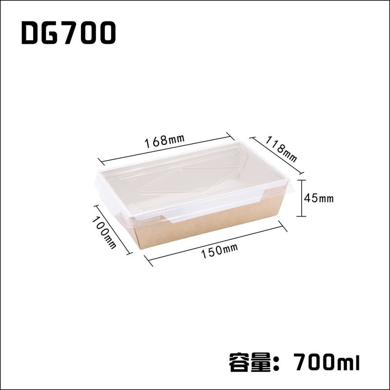 Hộp đựng đồ ăn dùng một lần Kraft Takeaway 900ml có nắp đậy cho thú cưng