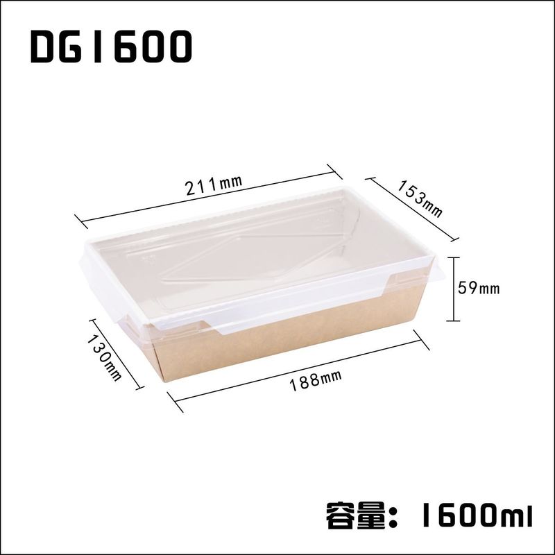 Hộp đựng đồ ăn dùng một lần Kraft Takeaway 900ml có nắp đậy cho thú cưng