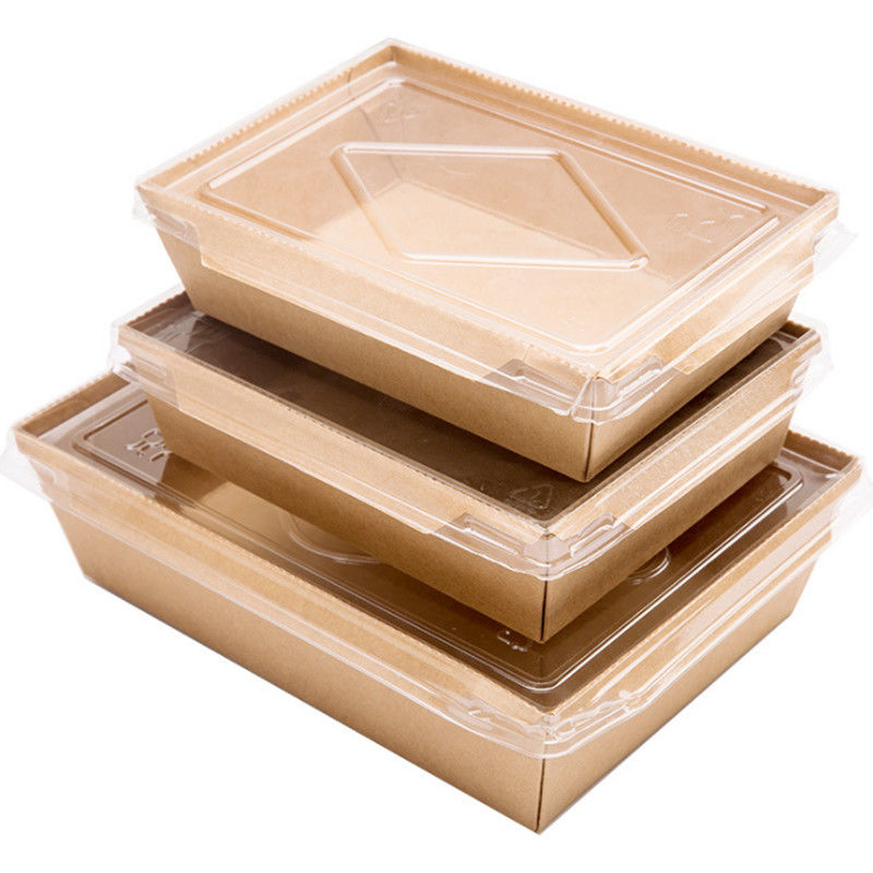 Hộp đựng đồ ăn dùng một lần Kraft Takeaway 900ml có nắp đậy cho thú cưng