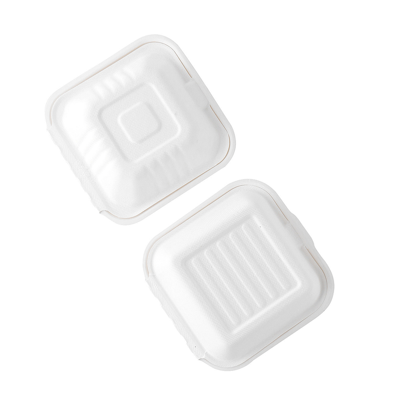 Tái chế Take To Go Bã mía Phân hủy sinh học Hộp Take Away Dùng một lần