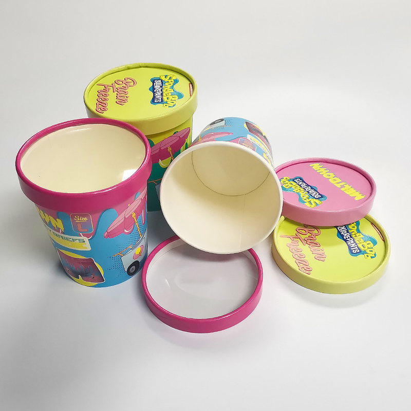 Giấy Kraft Ly Kem Đơn Treo Tường Có Thể Phân Loại Sinh Học 7oz 32oz