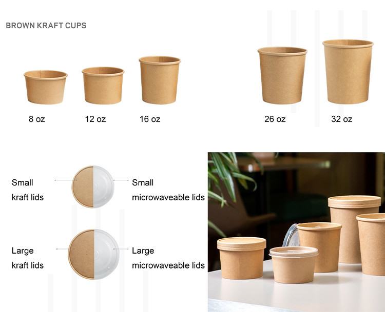 Hộp mang đi có thể phân hủy sinh học thân thiện với môi trường Kích thước 360-2000ml cho bao bì thực phẩm
